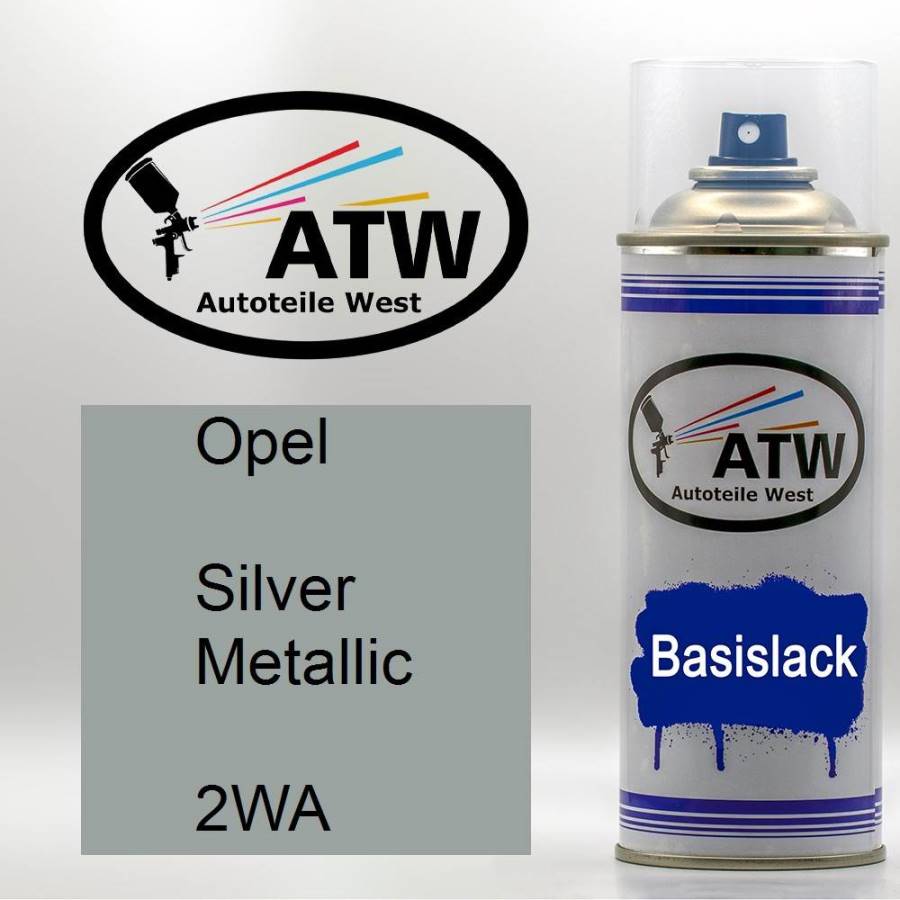 Opel, Silver Metallic, 2WA: 400ml Sprühdose, von ATW Autoteile West.